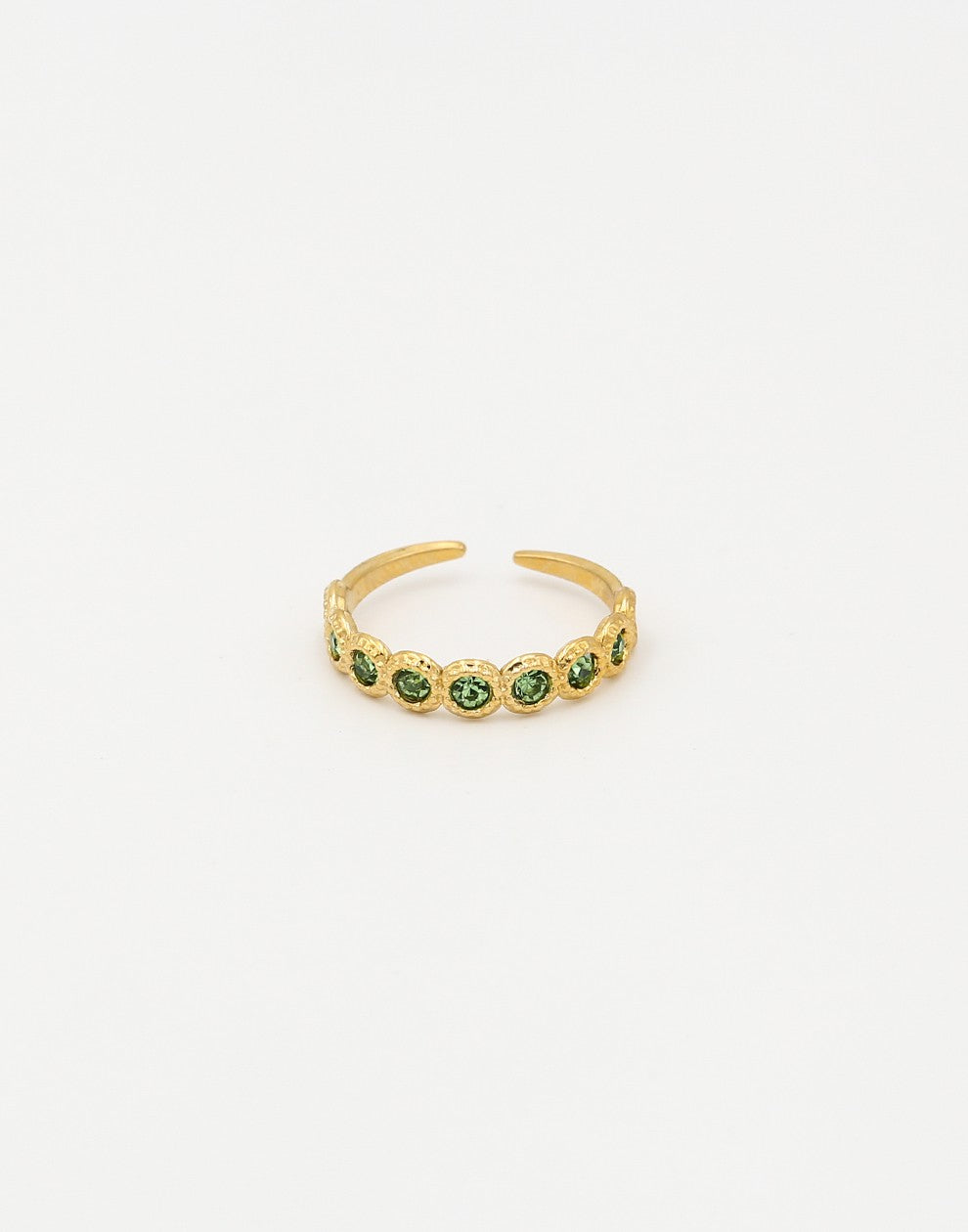 vintage ring steentjes groen