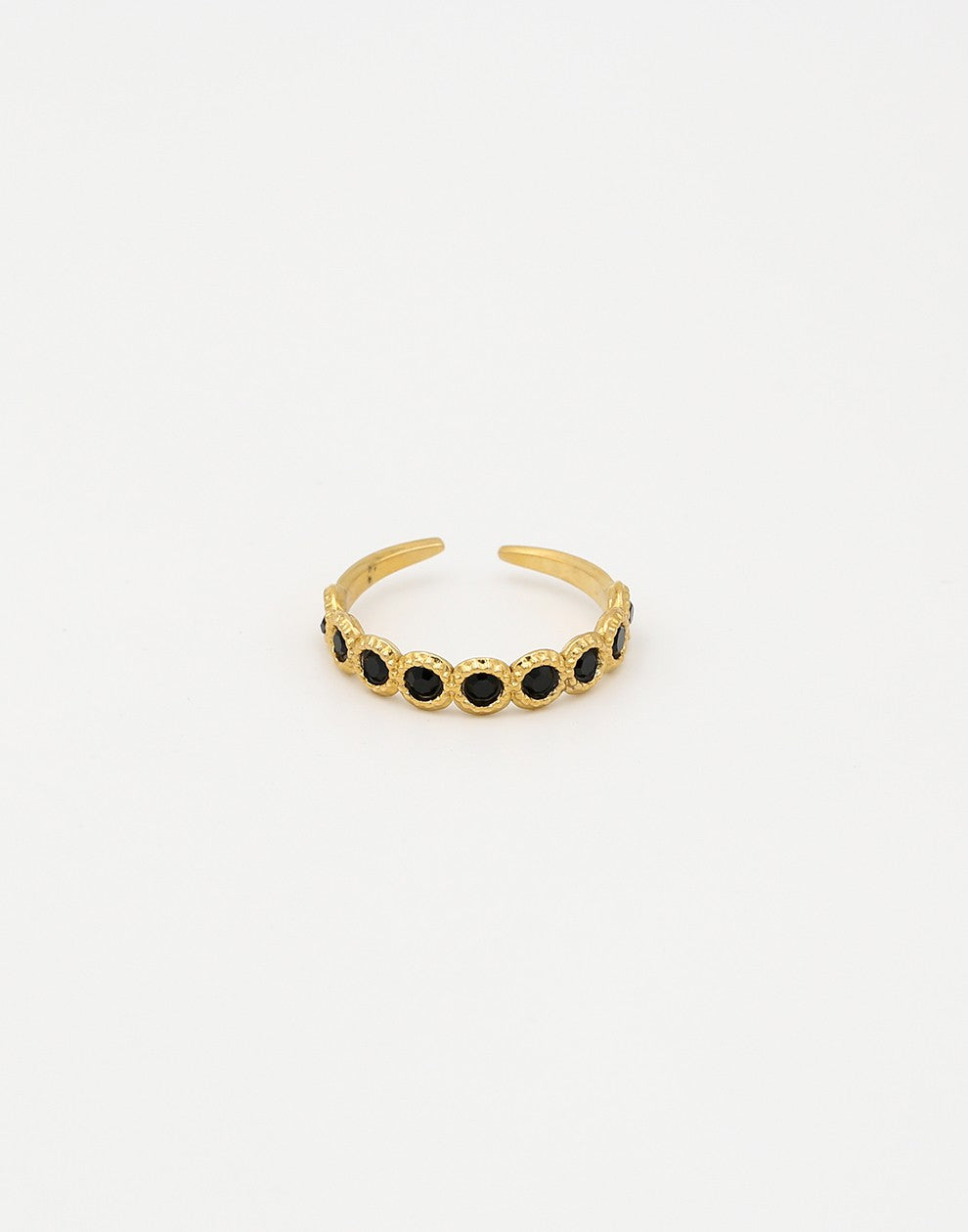 vintage ring steentjes zwart