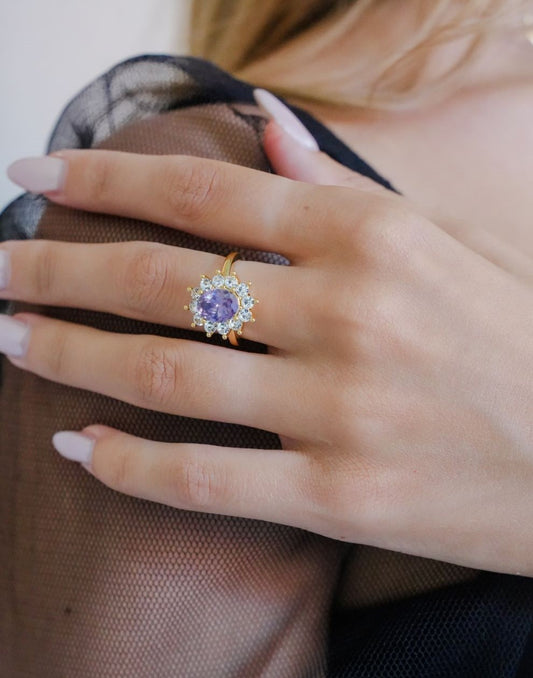 vintage statement ring lila