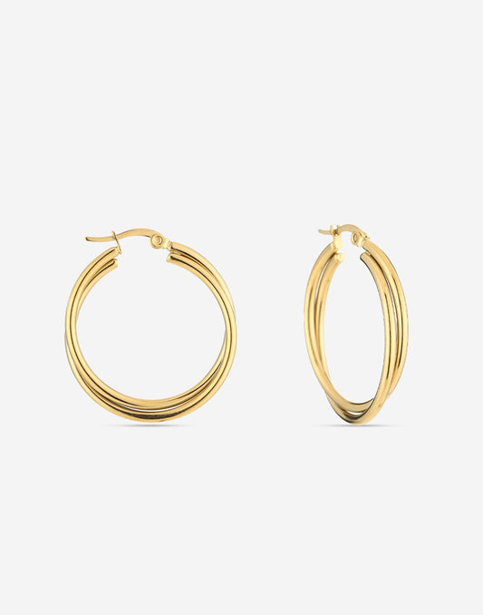 fijne hoops gevlochten goudkleurig