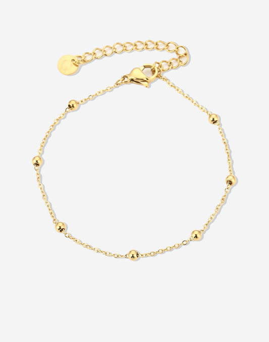 goudkleurigen dotted armband