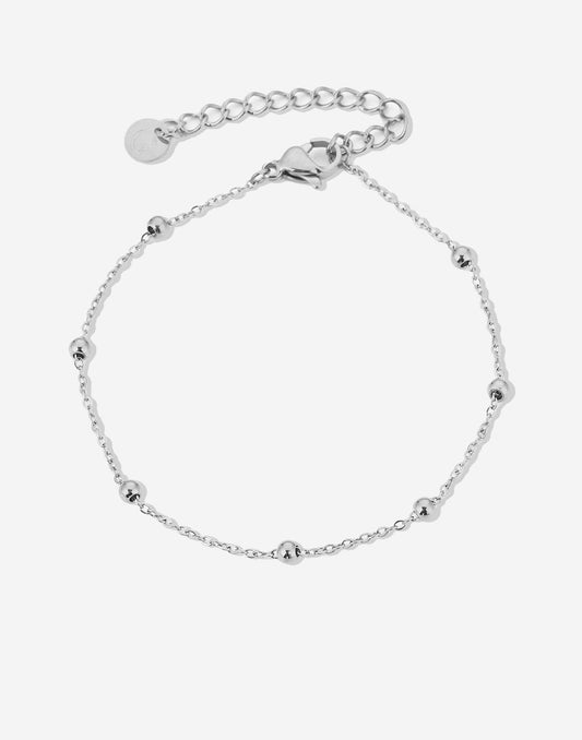 zilverkleurigen dotted armband