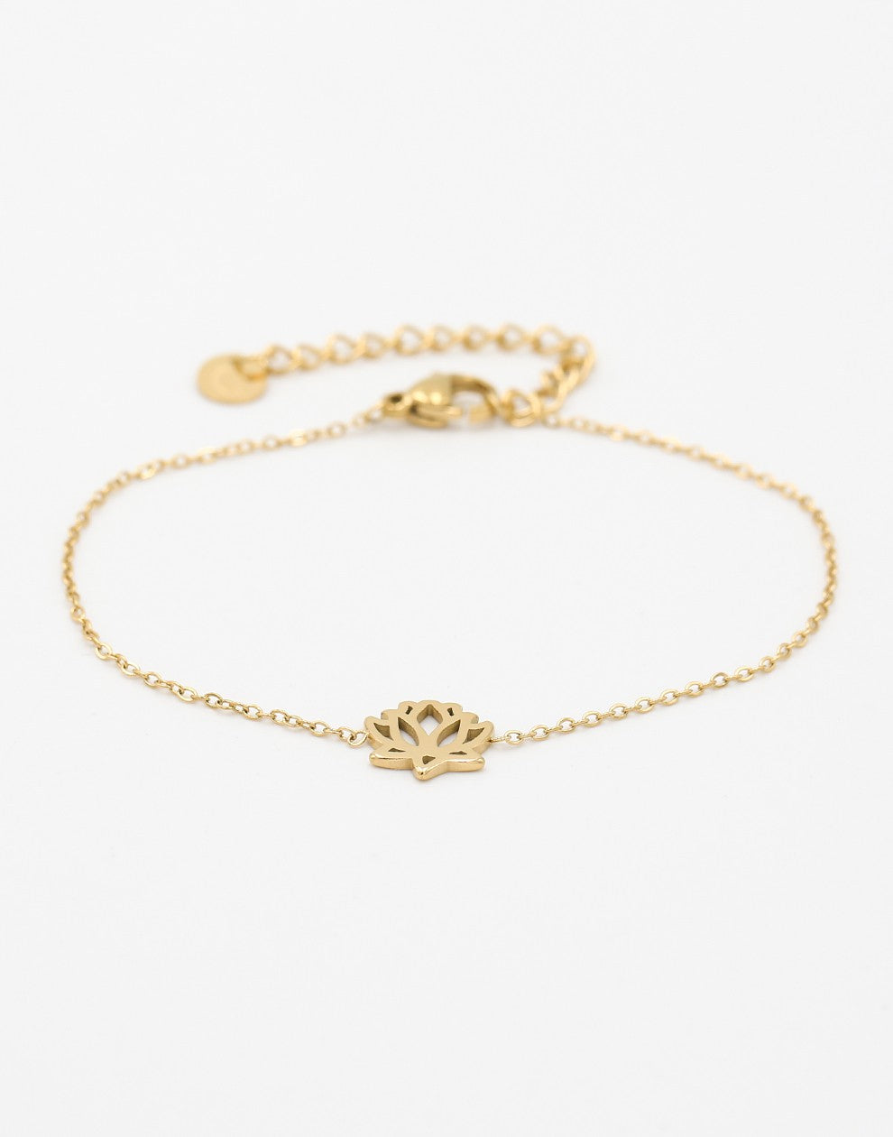 armband lotus bloem goudkleurig