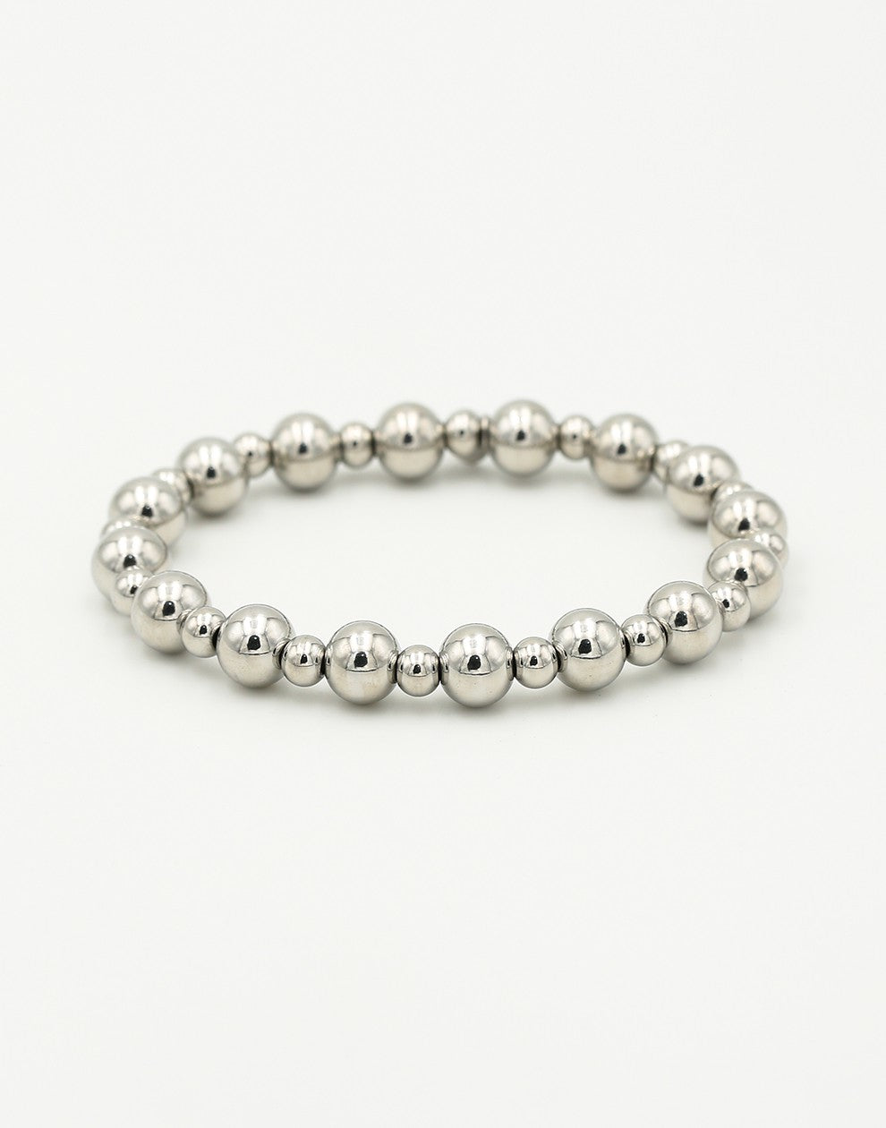 statement armband bollen zilverkleurig