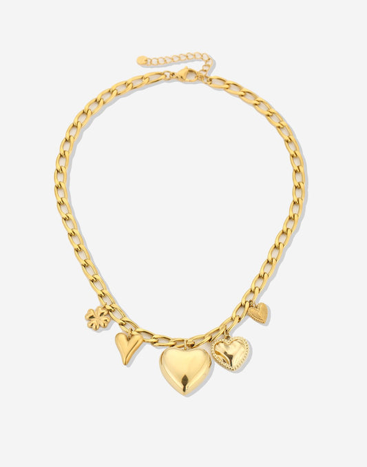 Bedelketting love stories goudkleurig