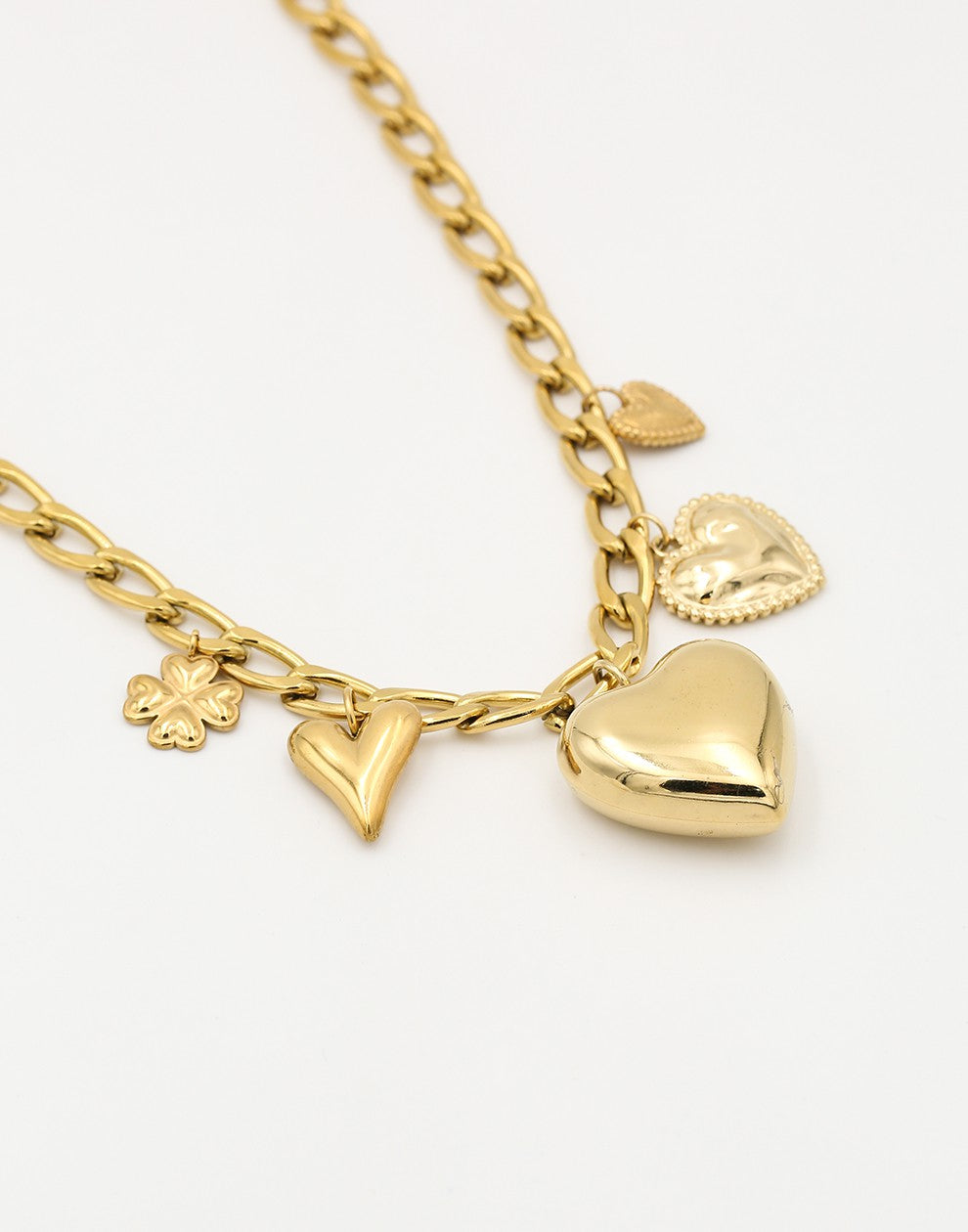 Bedelketting love stories goudkleurig