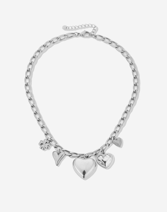 Bedelketting love stories zilverkleurig