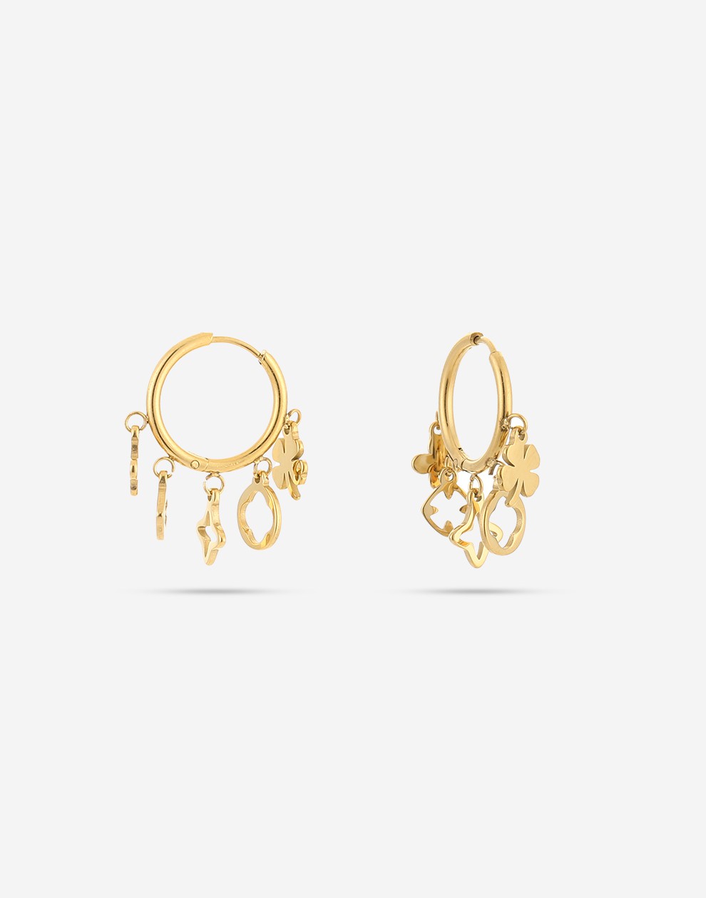 earrings lucky charms gold-colored