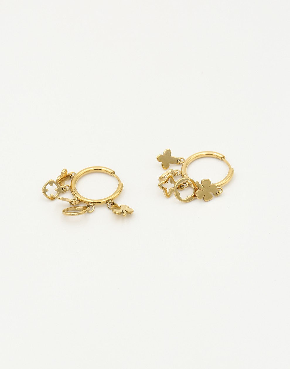 earrings lucky charms gold-colored