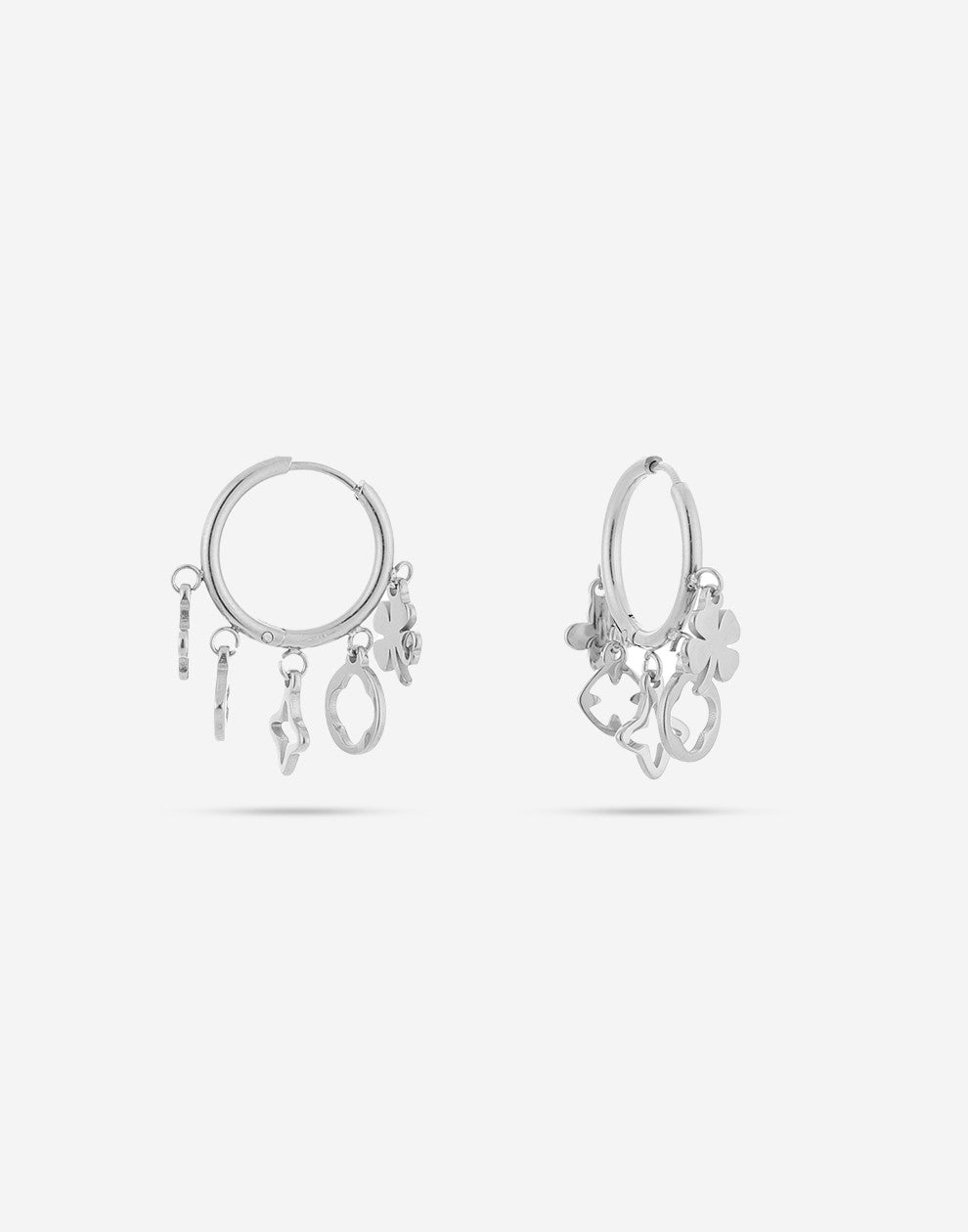 earrings lucky charms silver-colored