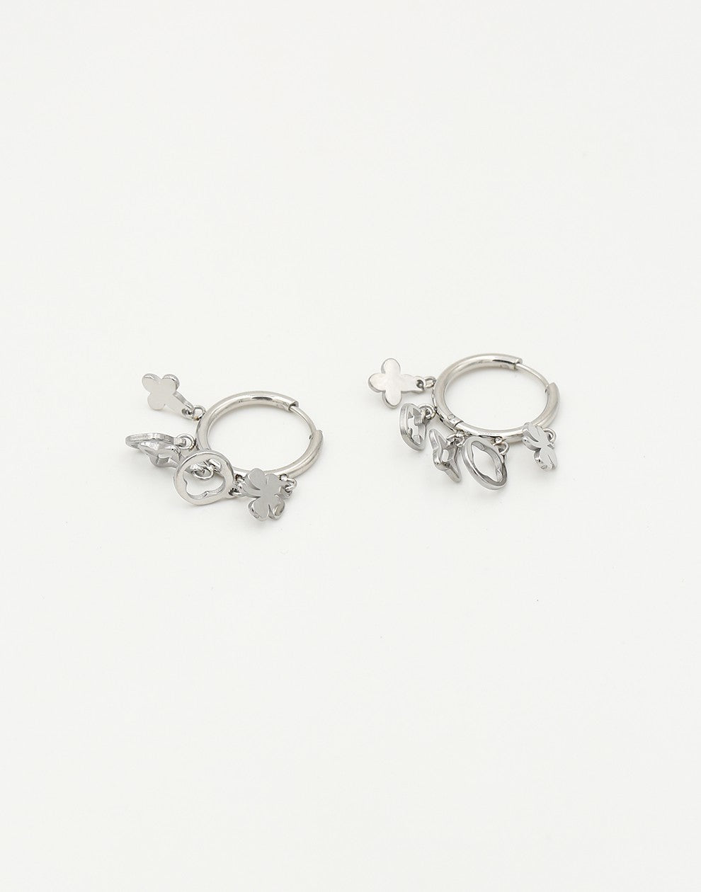 earrings lucky charms silver-colored