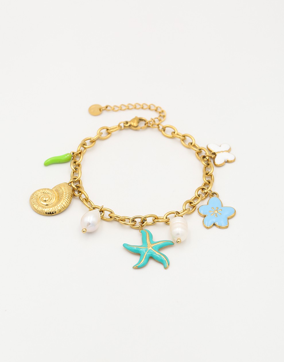 Bedelarmband kleurrijke ocean charms