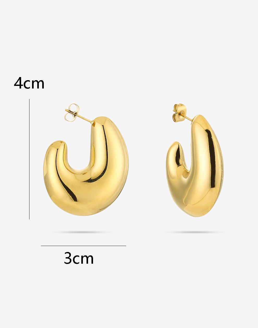 chunky statement hoops goudkleurig