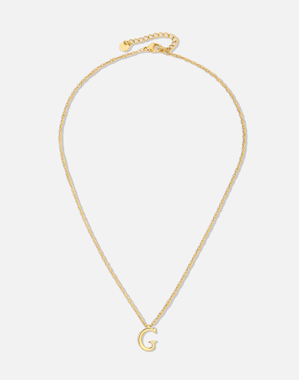 Initial ketting vintage G goudkleurig