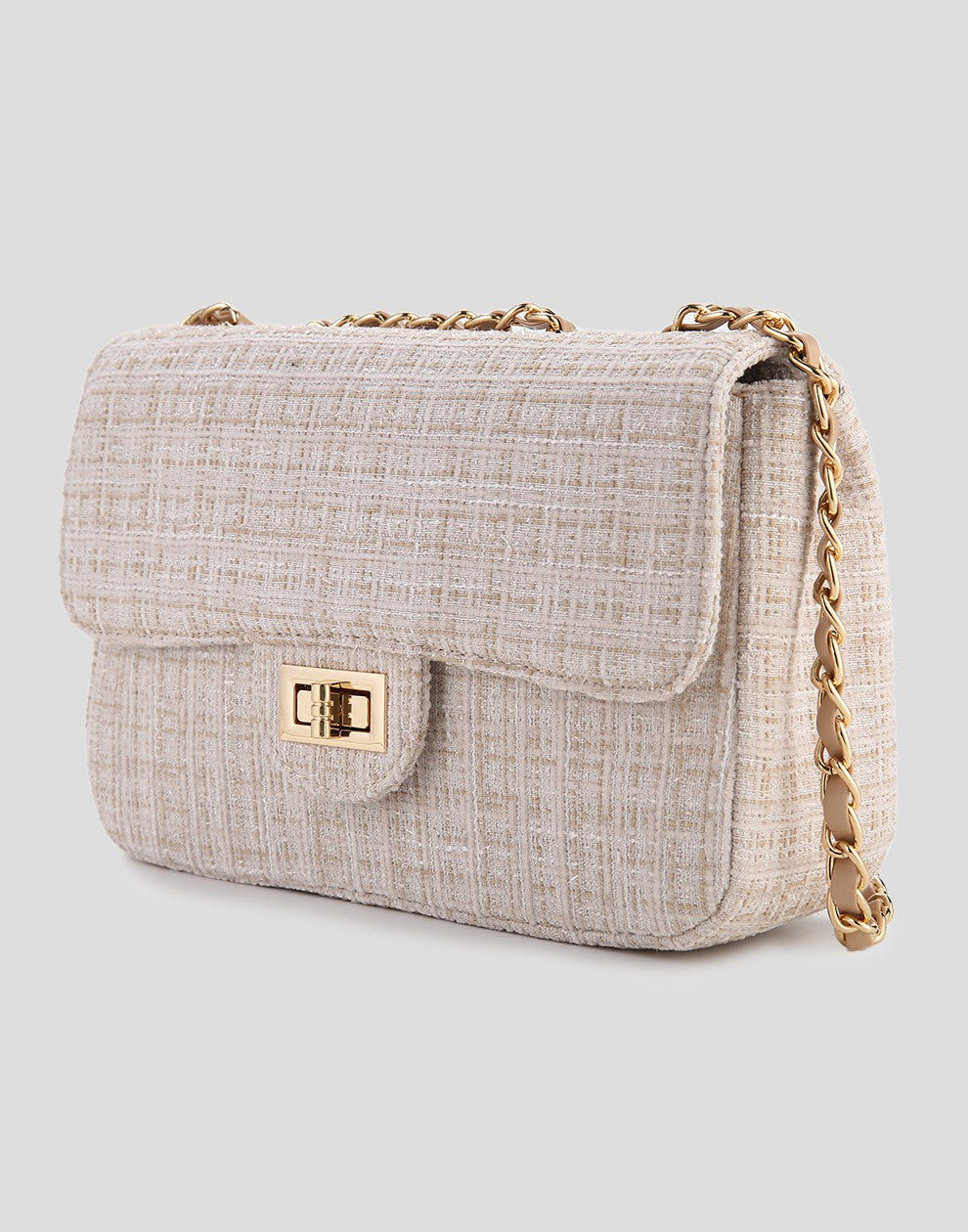 Luxe crossbody tas zacht khaki