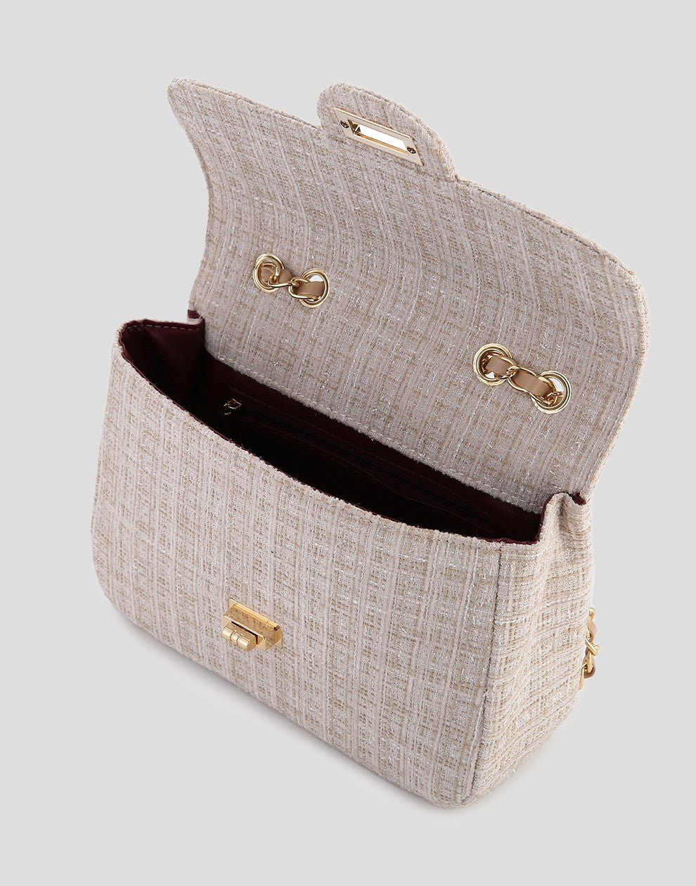 Luxe crossbody tas zacht khaki