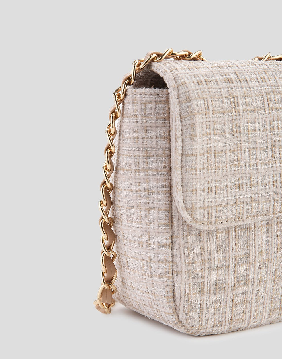 Luxe crossbody tas zacht khaki