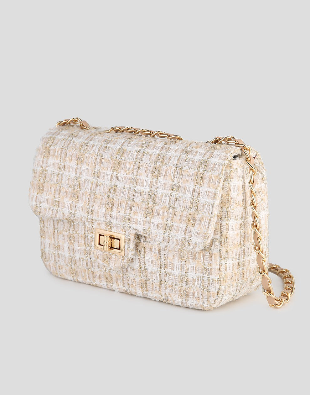 Luxe crossbody tas beige