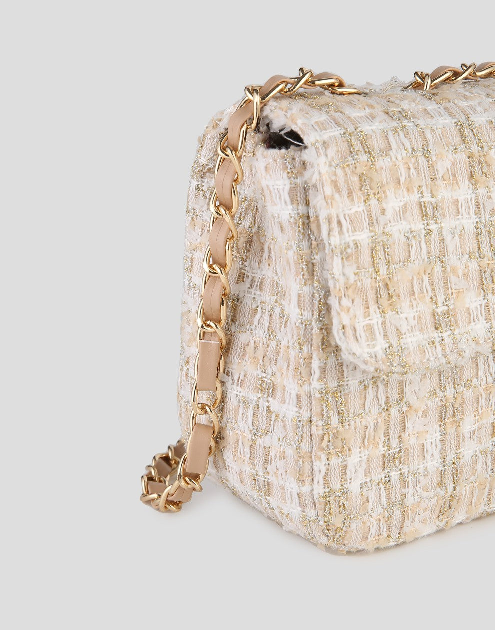 Luxe crossbody tas beige