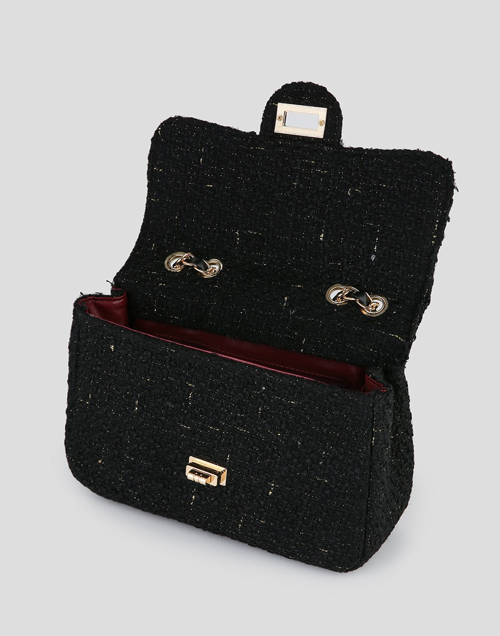 Luxe crossbody tas zwart