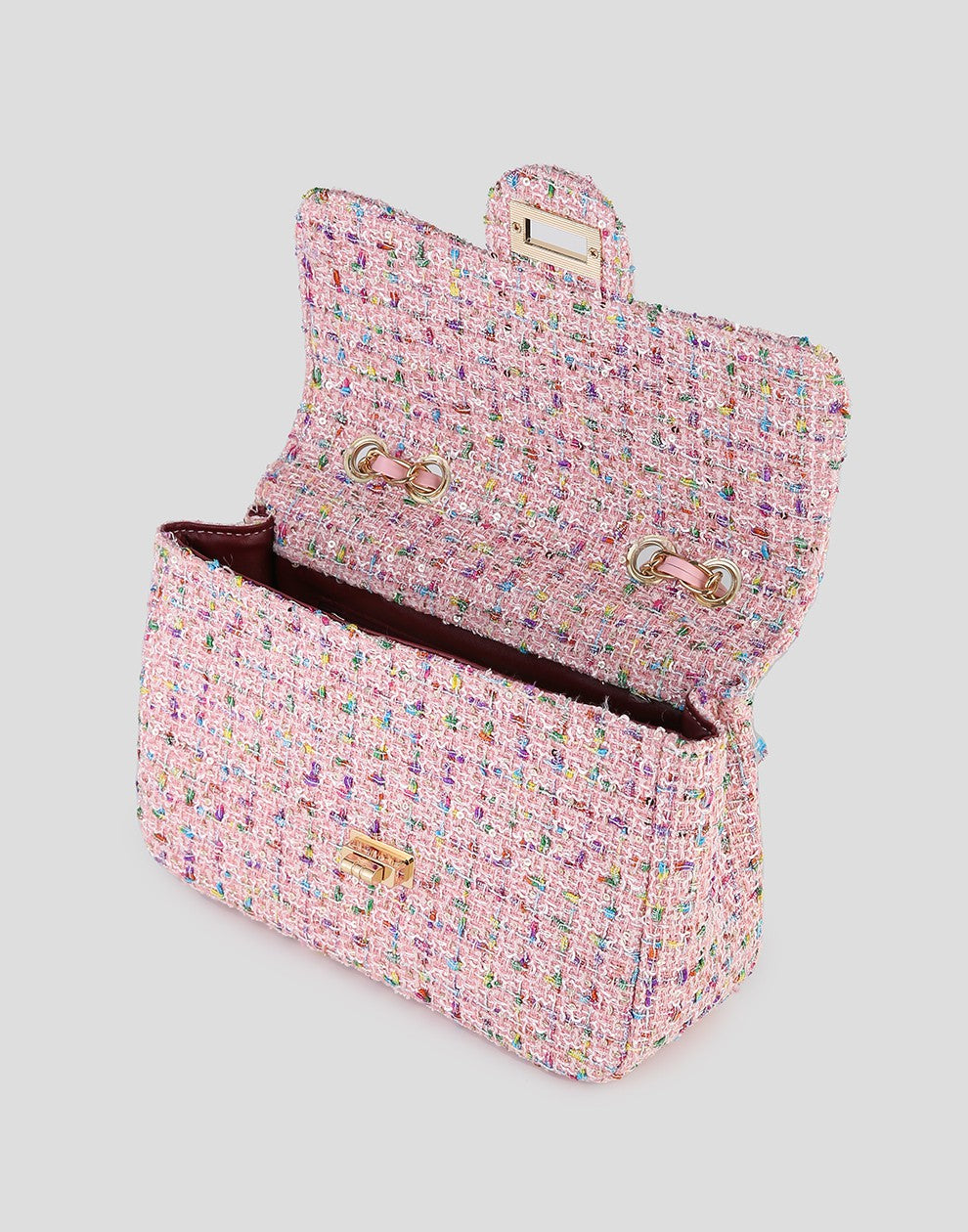 Luxe crossbody tas roze