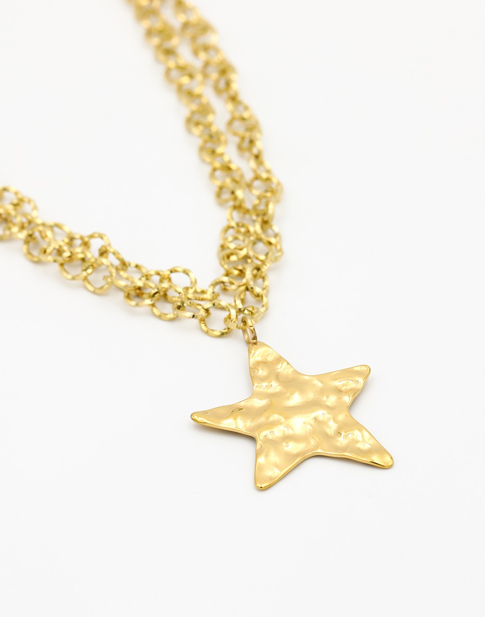 Ketting grote ster goudkleurig