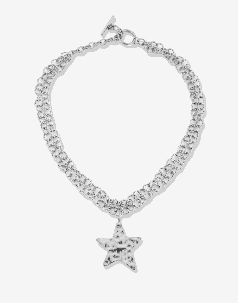 Ketting grote ster zilverkleurig
