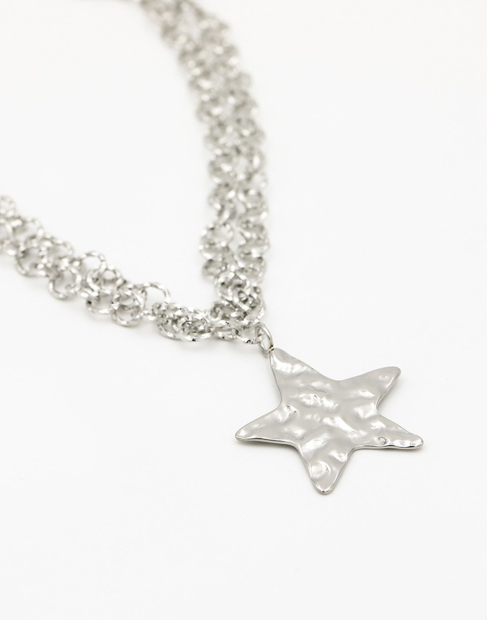 Ketting grote ster zilverkleurig