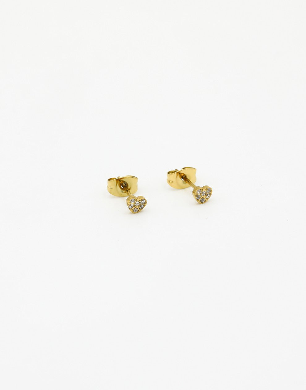 studs hartje zirkonia goudkleurig