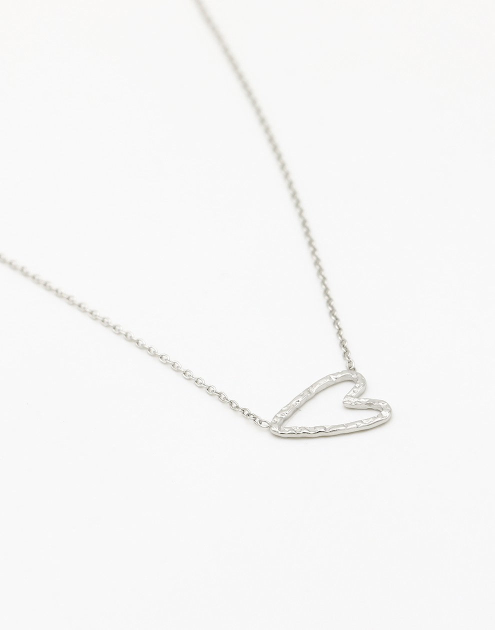 necklace vintage playful heart silver-colored