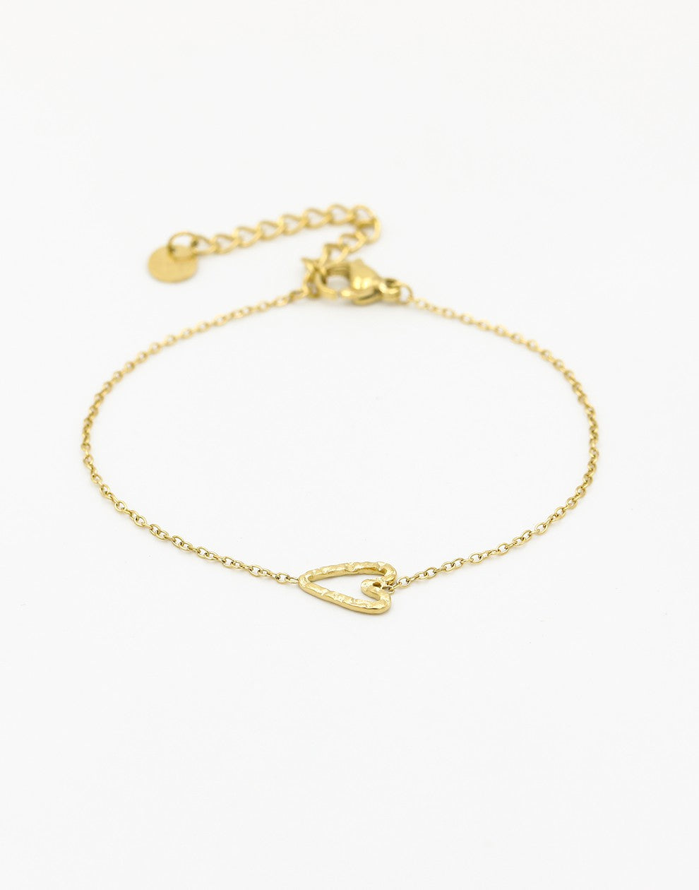arrmband vintage speels hartje goudkleurig