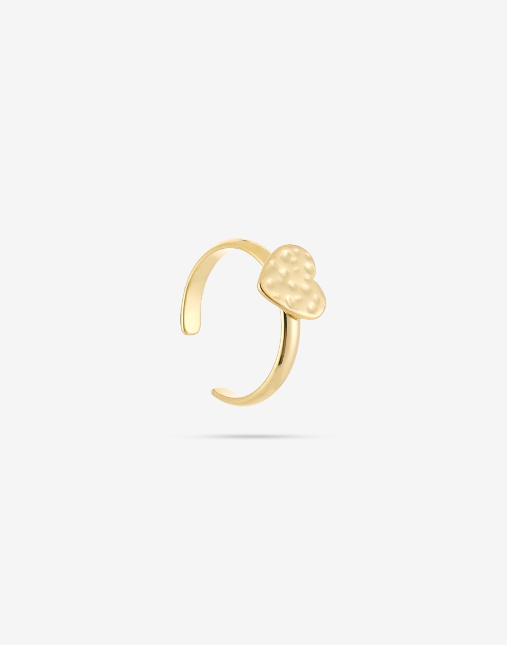 ring hart met patroon goudkleurig