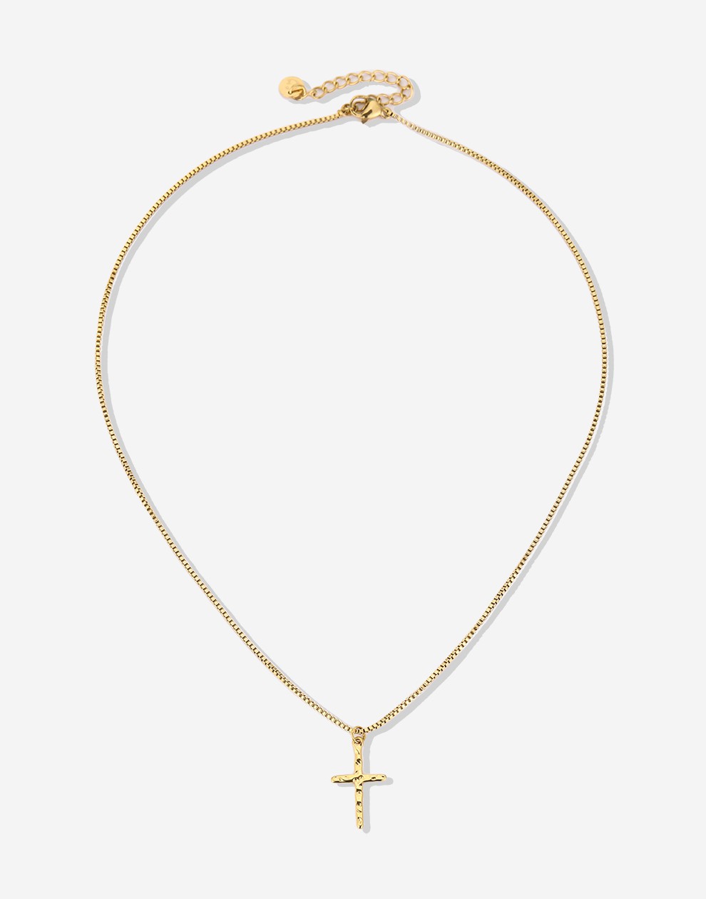 Ketting vintage kruisje goudkleurig