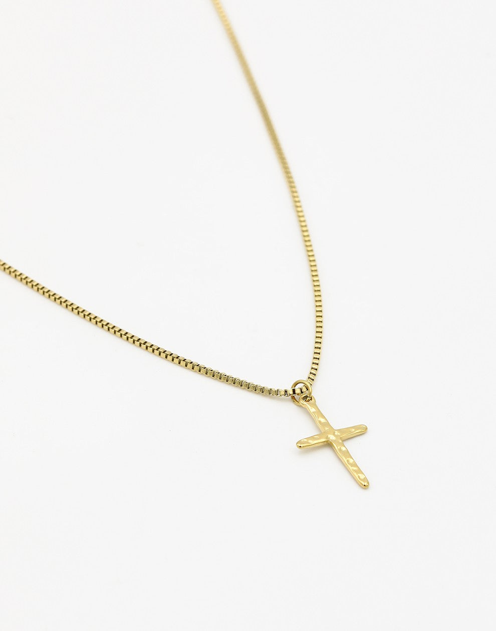 Ketting vintage kruisje goudkleurig