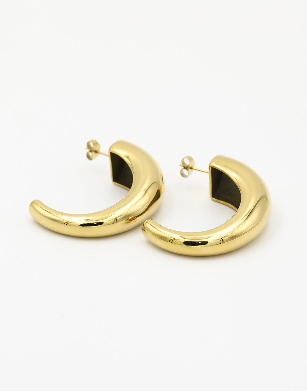 open grote hoops goudkleurig
