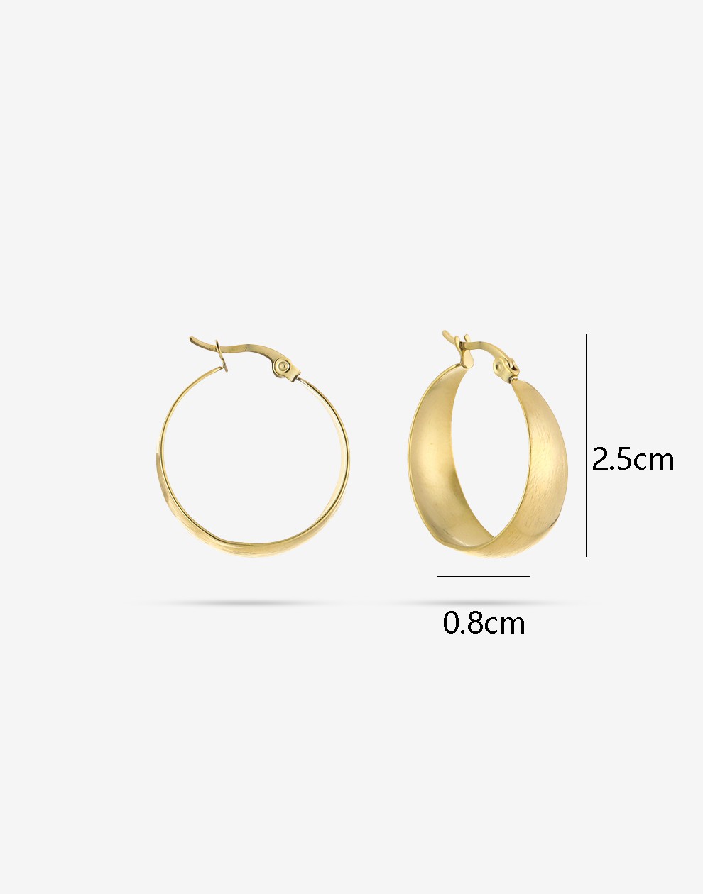 thick hoop klein mat goudkleurig
