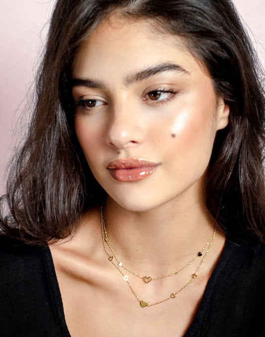 Kettingen vriendschap hartjes goudkleurig