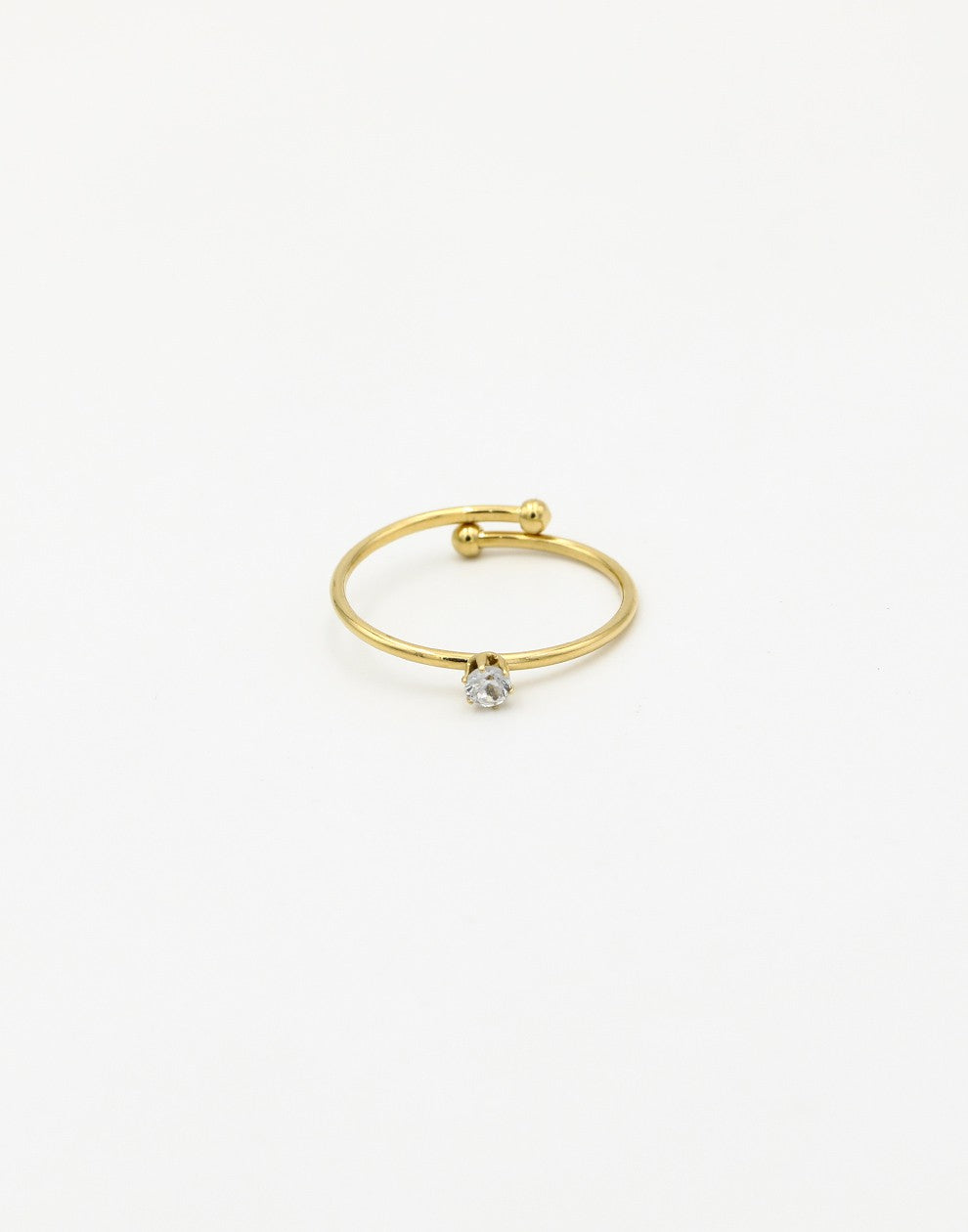 ring met steentje crystal