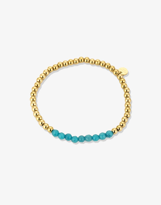 kralenarmbandje blauw goukleurig