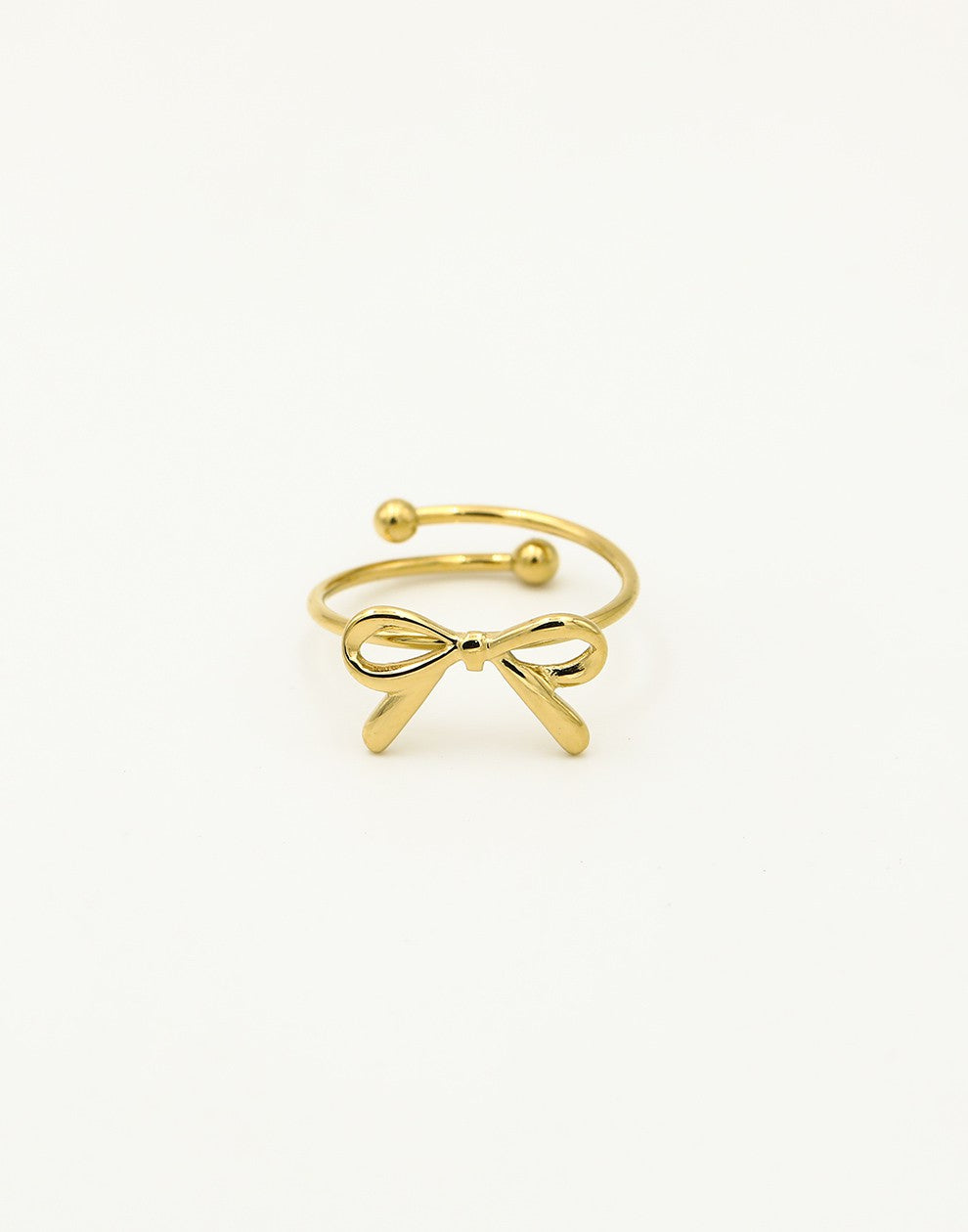 Ring strikje goudkleurig