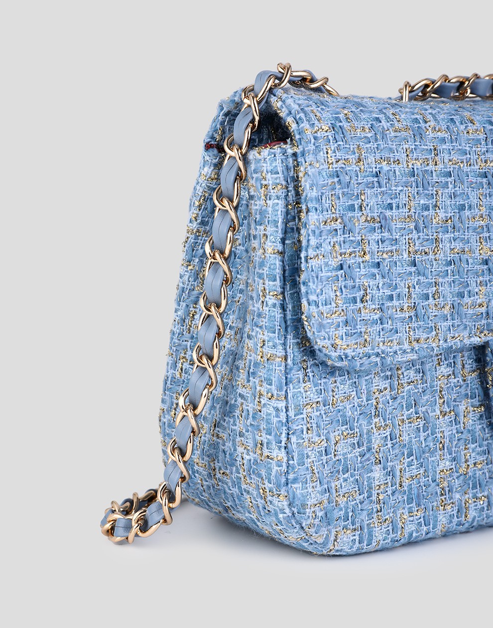 luxe crossbody tas licht blauw