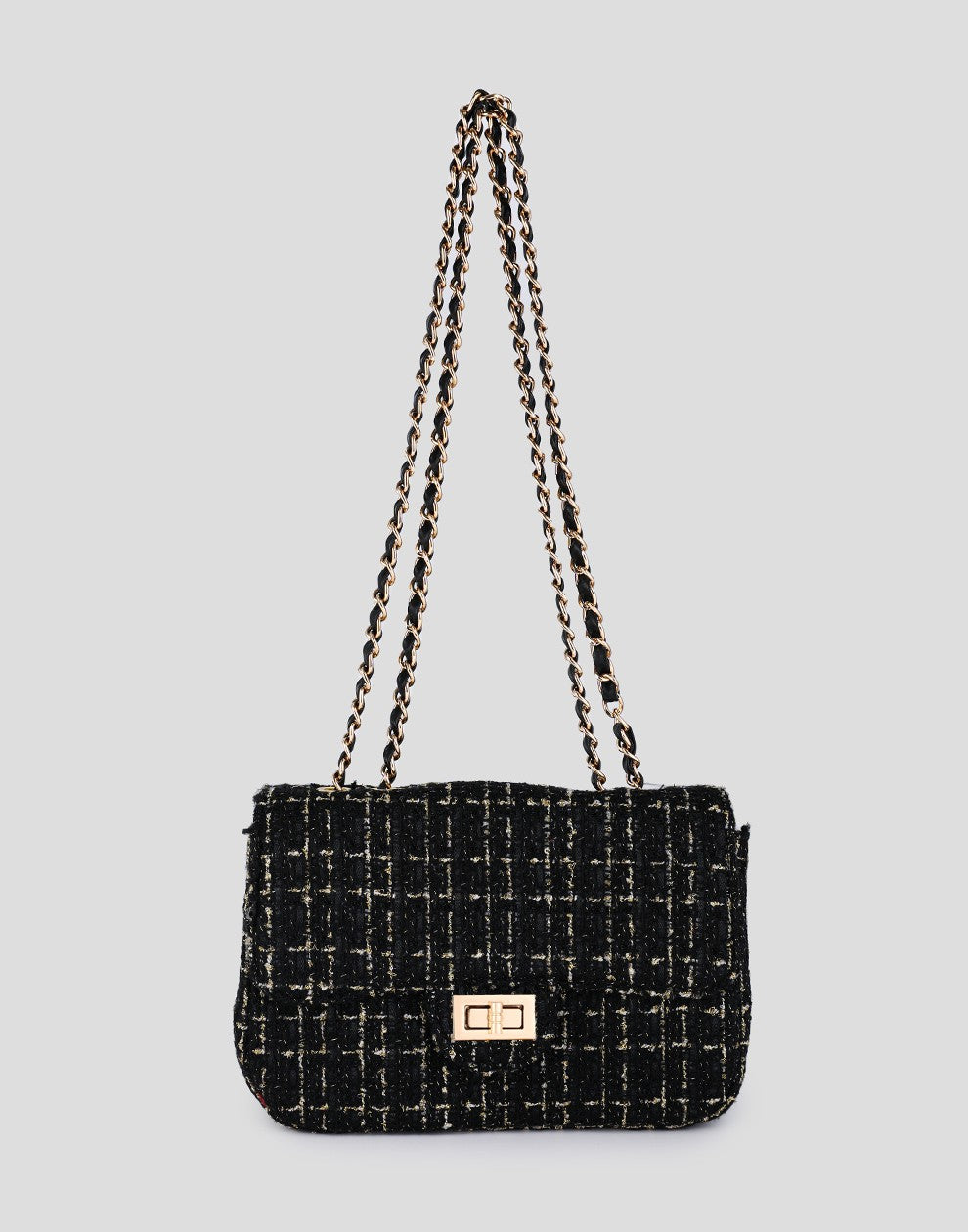 luxe crossbody tas zwart goudkleurig