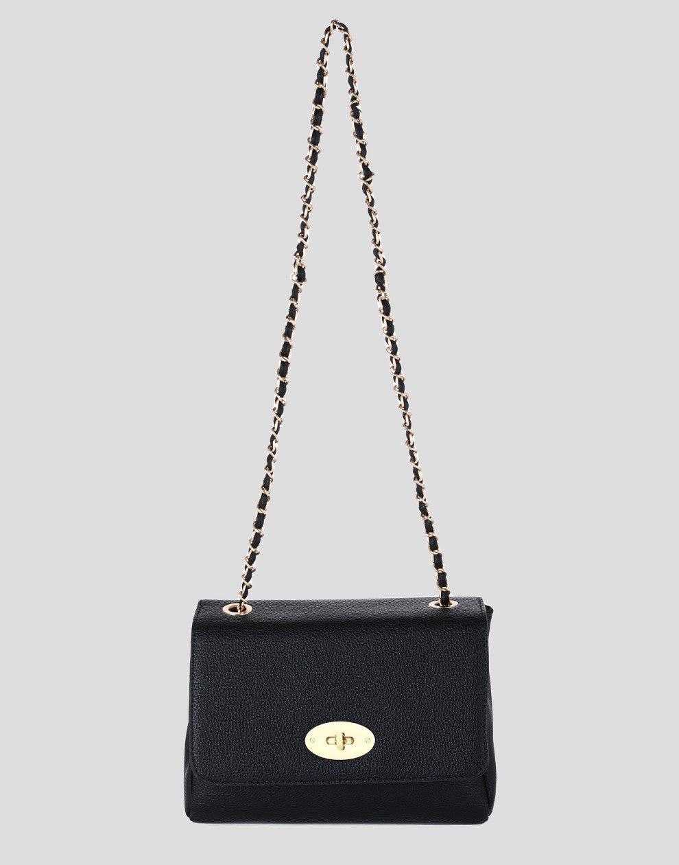 zwarte damestas crossbody met chain