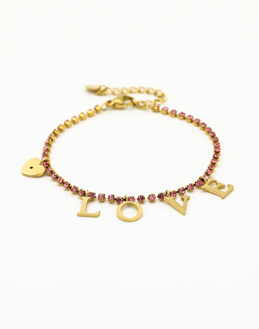 tennis armband pink love