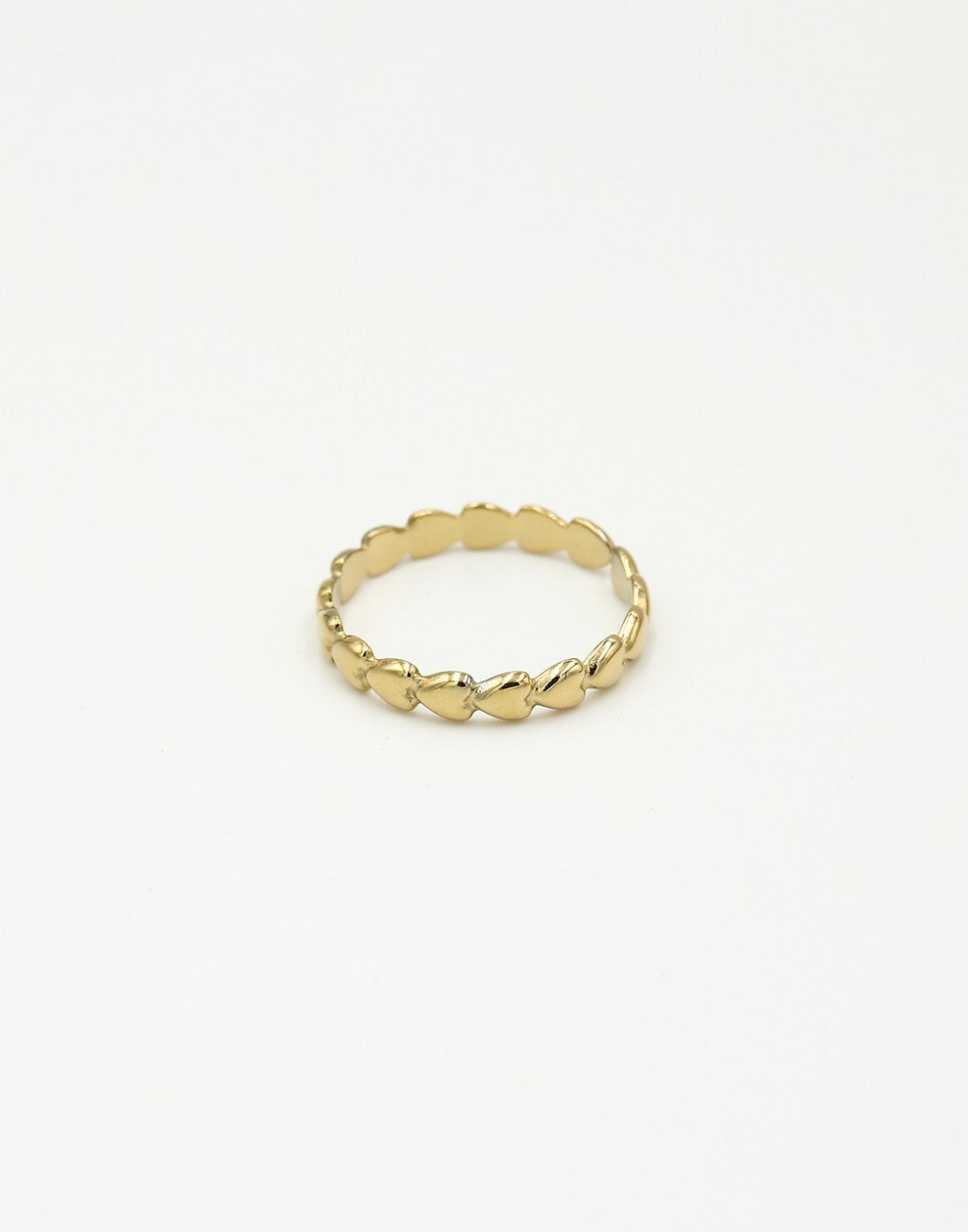 Ring goudkleurig hartjes fijn