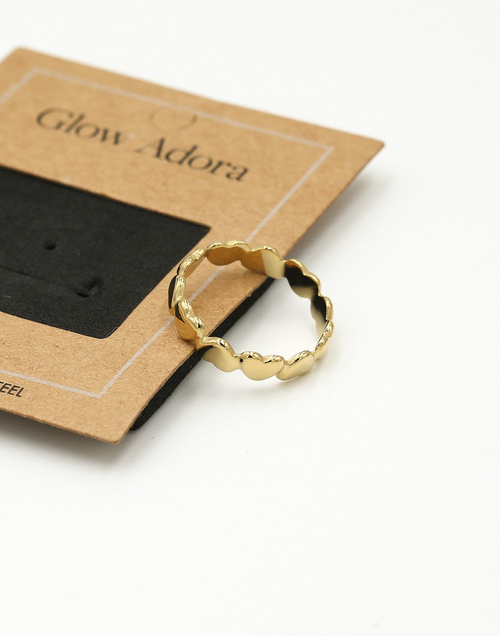 Ring goudkleurig hartjes