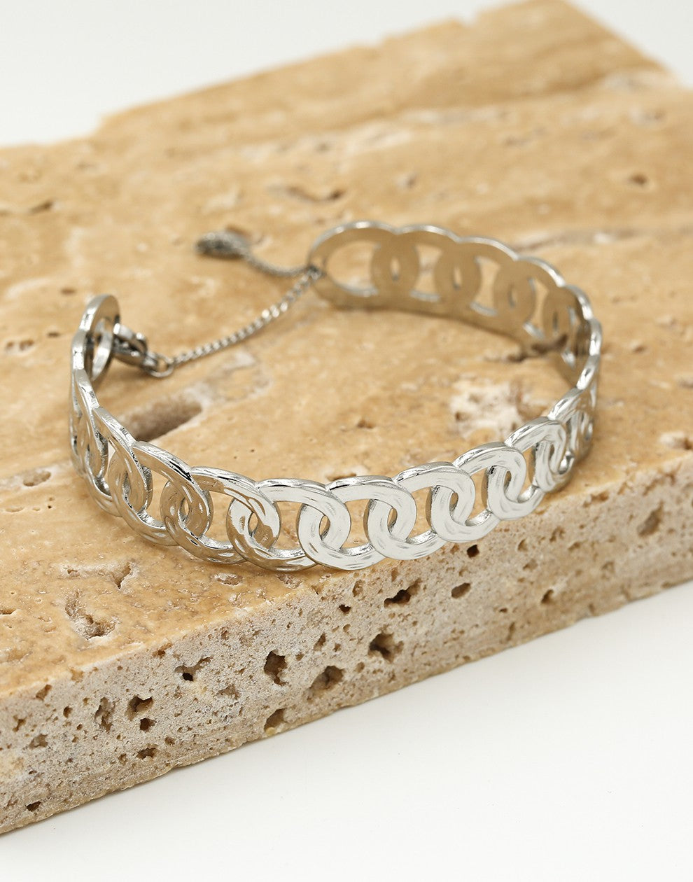 Armband schakels zilverkleurig