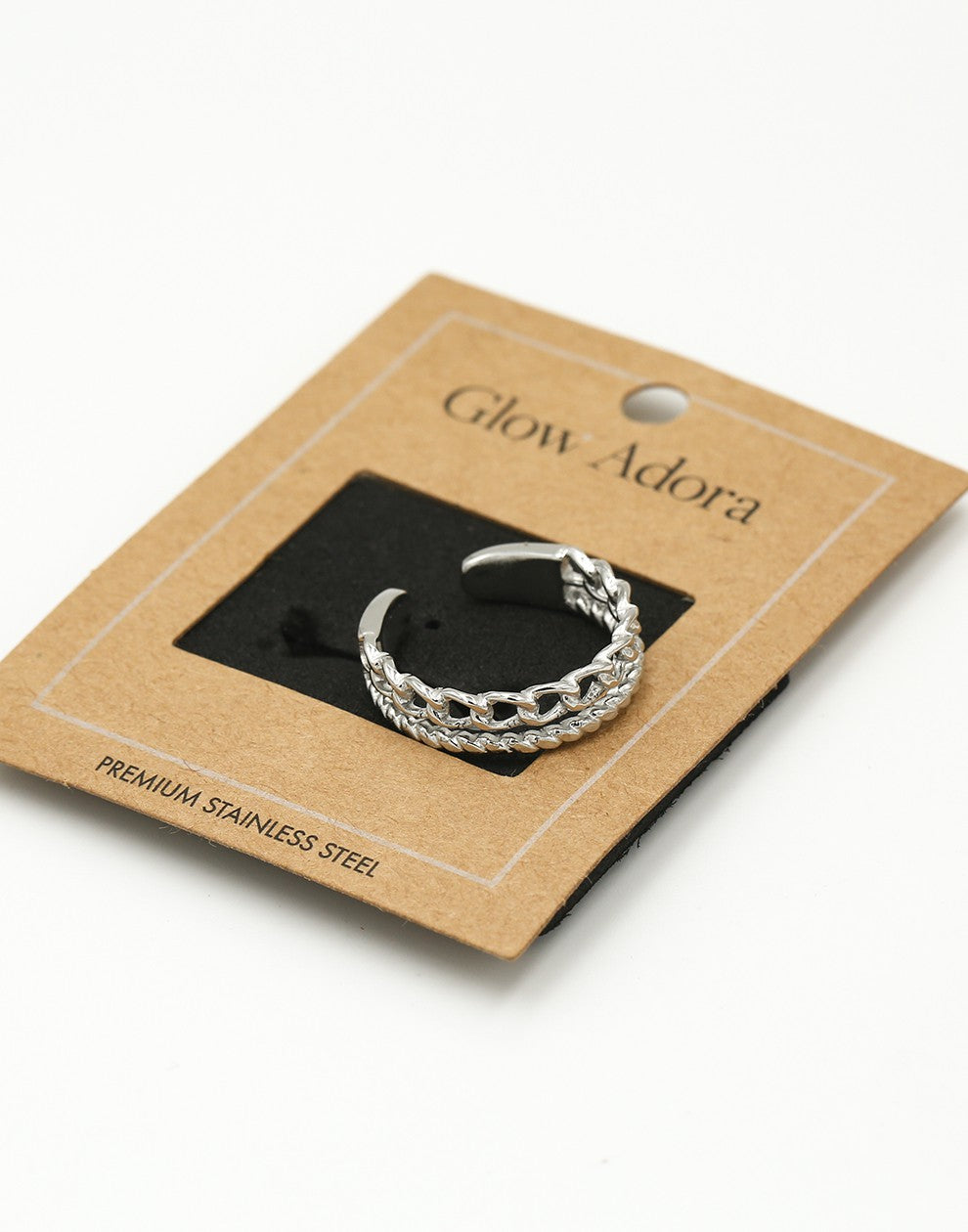 Ring zilverkleurig dubbel