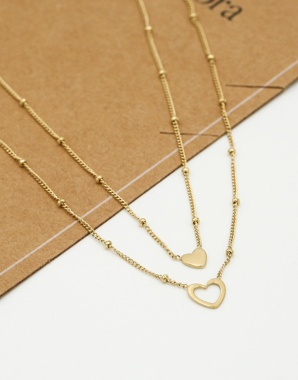 Vriendschapsketting set love goudkleurig