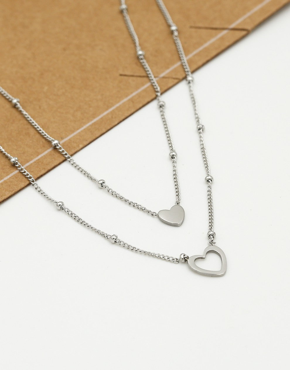 Vriendschapsketting set love zilverkleurig